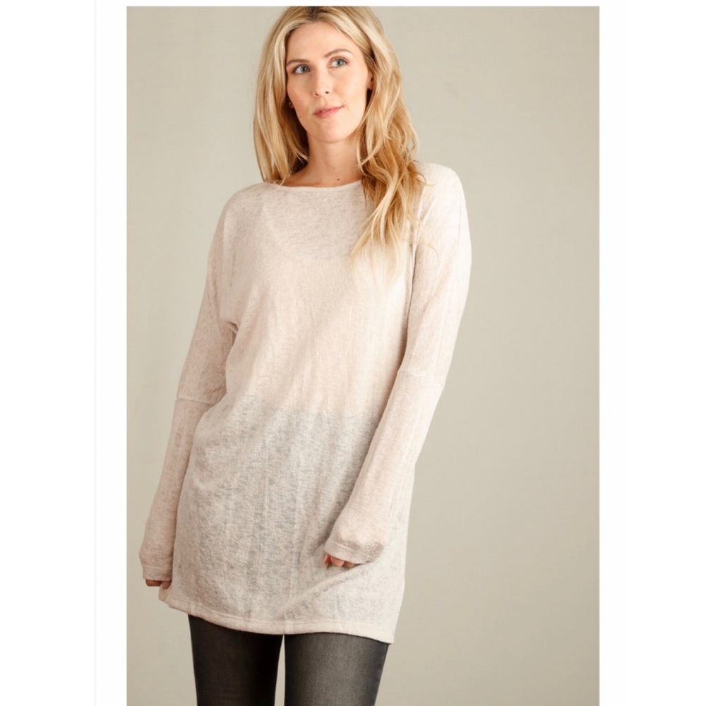 ⚜️ Beige Hacci Tunic Top